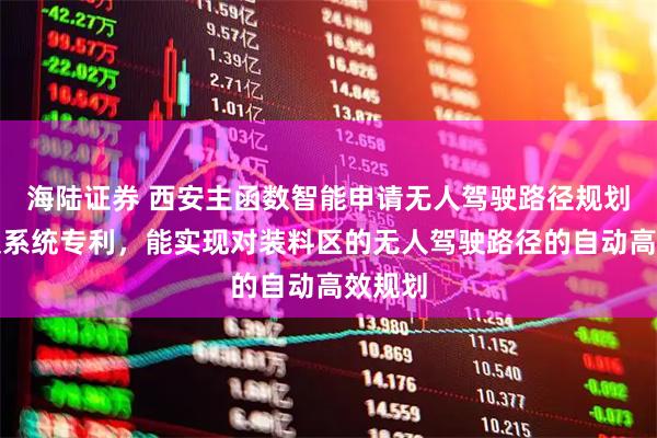 海陆证券 西安主函数智能申请无人驾驶路径规划方法及系统专利，能实现对装料区的无人驾驶路径的自动高效规划