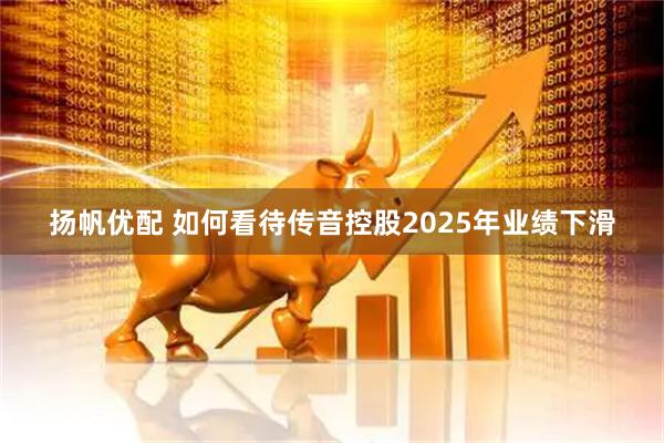 扬帆优配 如何看待传音控股2025年业绩下滑